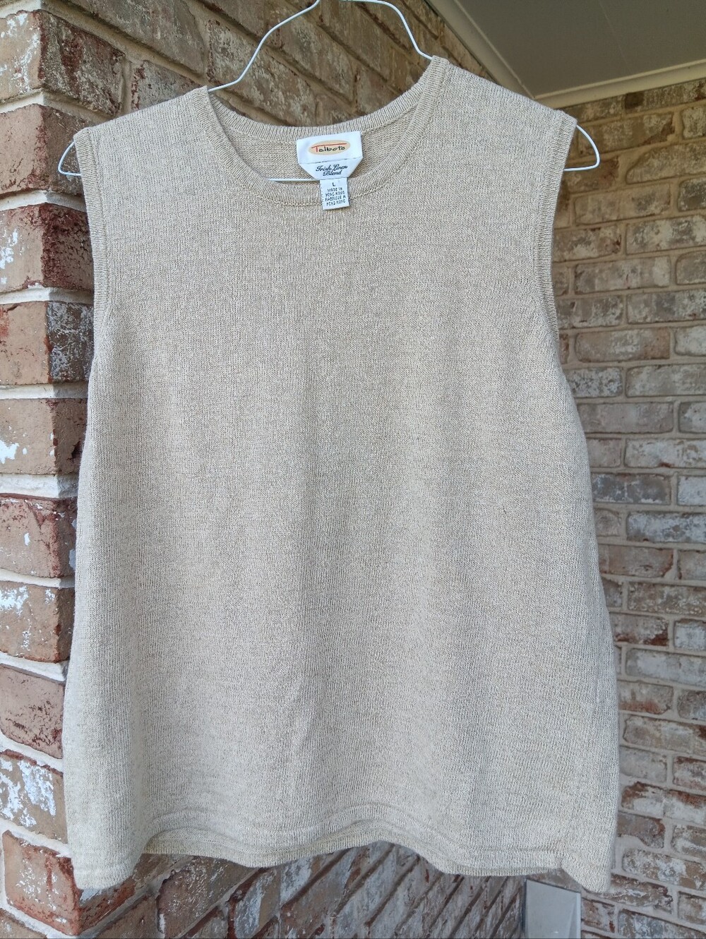 Vintage Linen & Cotton Sleeveless Knit Tank